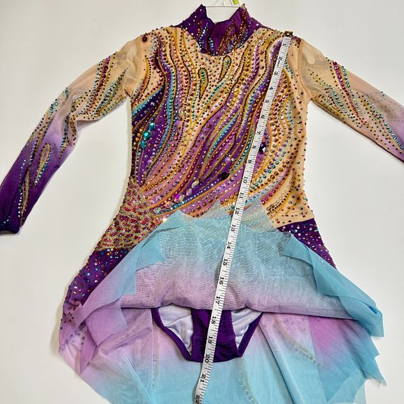 New Figure Skating Dress Size 8 (4~6T) with Hair Scrunchies (110~120cm) - Picture 12 of 12